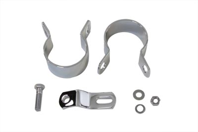 Exhaust Mount Clamp Kit Chrome - Click Image to Close