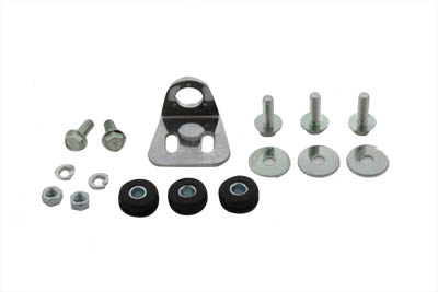 Chrome Round Oil Tank Mount Kit - Click Image to Close