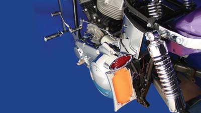 Chrome Side Mount Tail Lamp Bracket - Click Image to Close