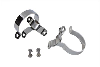 3-1/4" Muffler Body Clamp Set Chrome - Click Image to Close