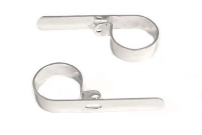 Chrome 2-1/4" Exhaust Pipe Clamp Set