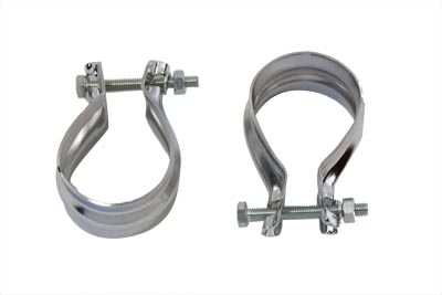 Muffler End Clamp Set Stainless - Click Image to Close