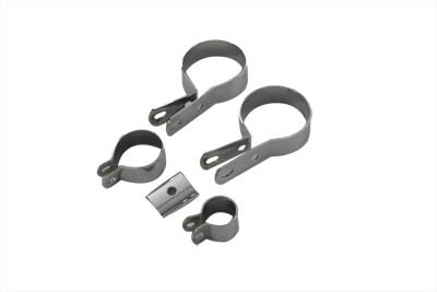 Exhaust Pipe Clamp Set Chrome