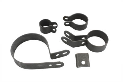 Exhaust Pipe Clamp Set Black - Click Image to Close