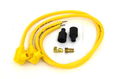 Universal Yellow 8mm Pro Spark Plug Wire Kit - Click Image to Close