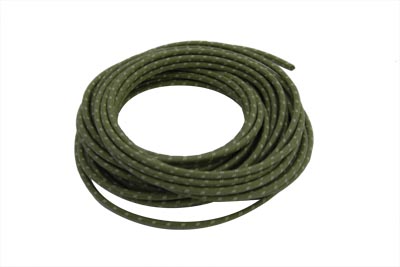Green 25' Cloth Covered Wire - Click Image to Close