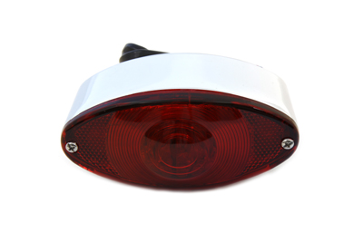 Chrome Tail Lamp Cateye Style - Click Image to Close
