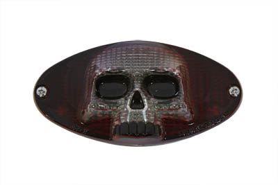 Chrome Cateye LED Tail Lamp Skull Style - Click Image to Close