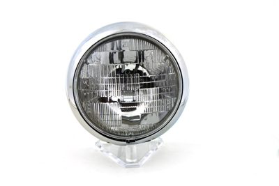 6 Volt 7" Round Sealed Beam Headlamp Assembly - Click Image to Close
