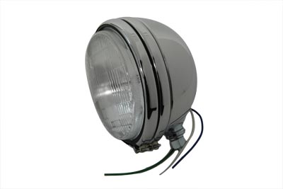 5-3/4" Round Stock Type Chrome Headlamp