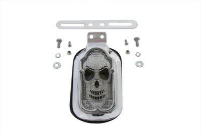 Skull Face Tombstone Tail Lamp Clear Lens - Click Image to Close