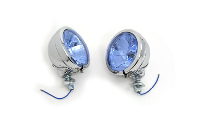 H-3 Spotlamp Set with Blue Lens - Click Image to Close