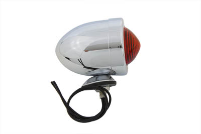 Chrome Bullet Red Marker Lamp Dual Filament - Click Image to Close