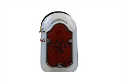 Chrome Tombstone LED Tail Lamp Assembly - Click Image to Close