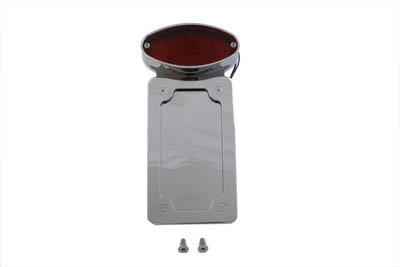 Tail Lamp and License Plate Vertical Side Mount Cateye Style - Click Image to Close