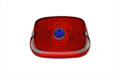 Tail Lamp Lens Red with Blue Dot - Click Image to Close