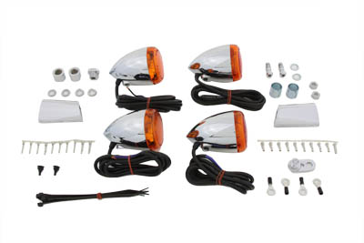 Chrome Bullet Style Turn Signal Kit - Click Image to Close