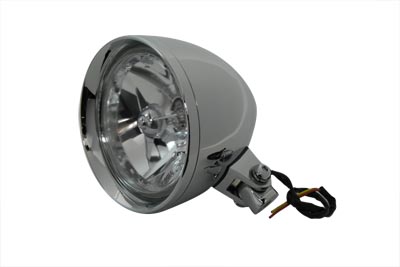 5-3/4" Round Bullet Style Steel Headlamp - Click Image to Close