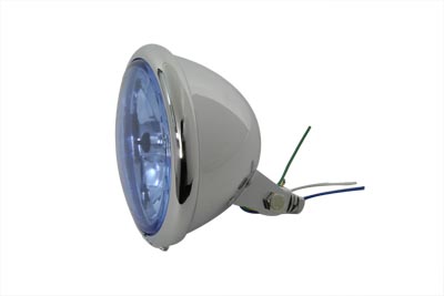 5-3/4" Round Headlamp Bates Style - Click Image to Close