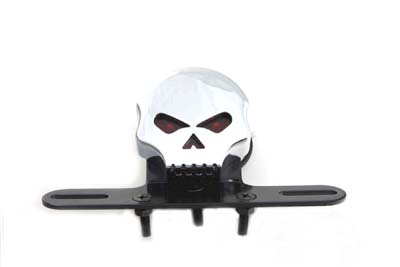 Chrome Bobber Tail Lamp Skull Style - Click Image to Close