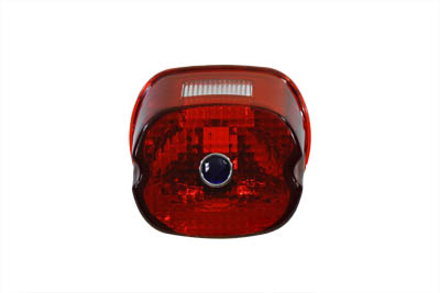 Tail Lamp Lens Laydown Style Red with Blue Dot - Click Image to Close