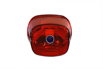Tail Lamp Lens Laydown Style Red with Blue Dot - Click Image to Close