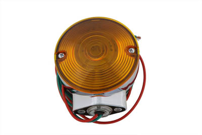 Chrome Turn Signal Front Amber - Click Image to Close