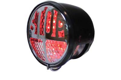 Chrome Stop LED Tail Lamp Round Style - Click Image to Close