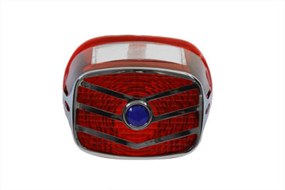 Lens Grill with Blue Dot V Style Chrome
