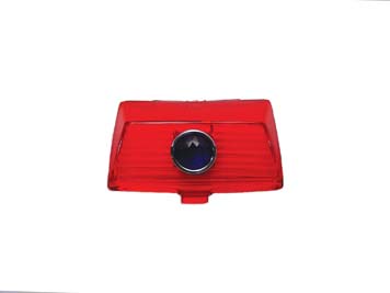 Red Rear Fender Tip Lens with Blue Dot - Click Image to Close