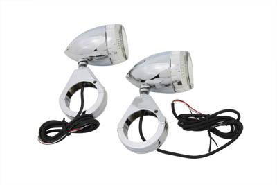 Bullet Turn Signal Set with 49mm Clamps - Click Image to Close