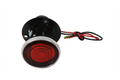 Black 2" Round Tail Lamp with Bulb - Click Image to Close