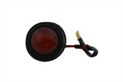 Black Round LED Tail Lamp with Red Lens - Click Image to Close