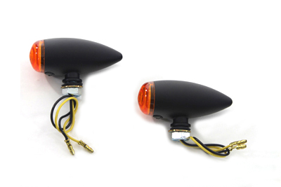 Mini LED Bullet Amber Lens Marker Lamp Set - Click Image to Close