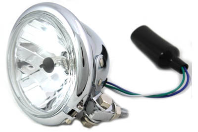 4-1/2" Round Headlamp Chrome - Click Image to Close