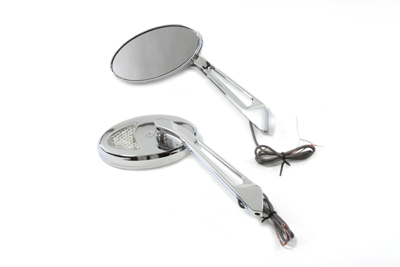 Ellipse Mirror Set with Slotted Stems