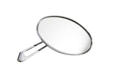 Flat Oval Mirror with Billet Girder Stem, Chrome