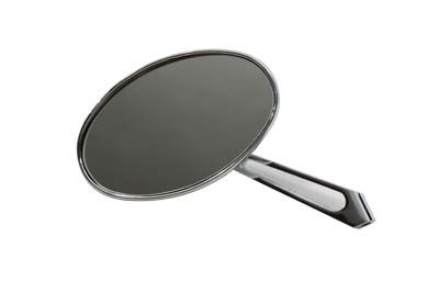 Flat Oval Mirror with Billet Girder Stem - Click Image to Close