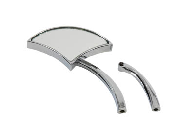 Axe Mirror with Billet Stem, Chrome - Click Image to Close