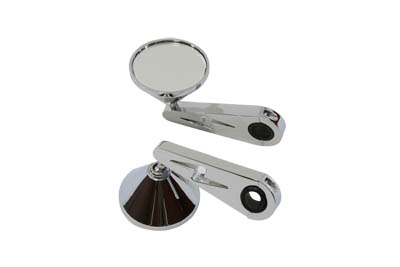 Cone Mirror Set with Billet Stems - Click Image to Close