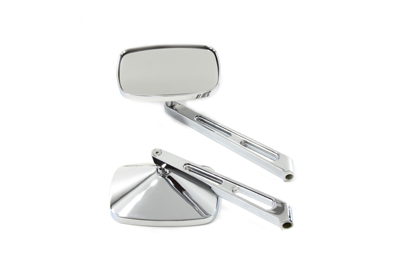 Rectangular Mirror Set with Slotted Stems - Click Image to Close