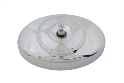 Oval Air Cleaner Cover Chrome - Click Image to Close