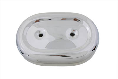 Oval Air Cleaner Cover Chrome - Click Image to Close
