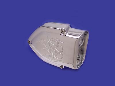 Chrome V-Charger Air Cleaner with Flame