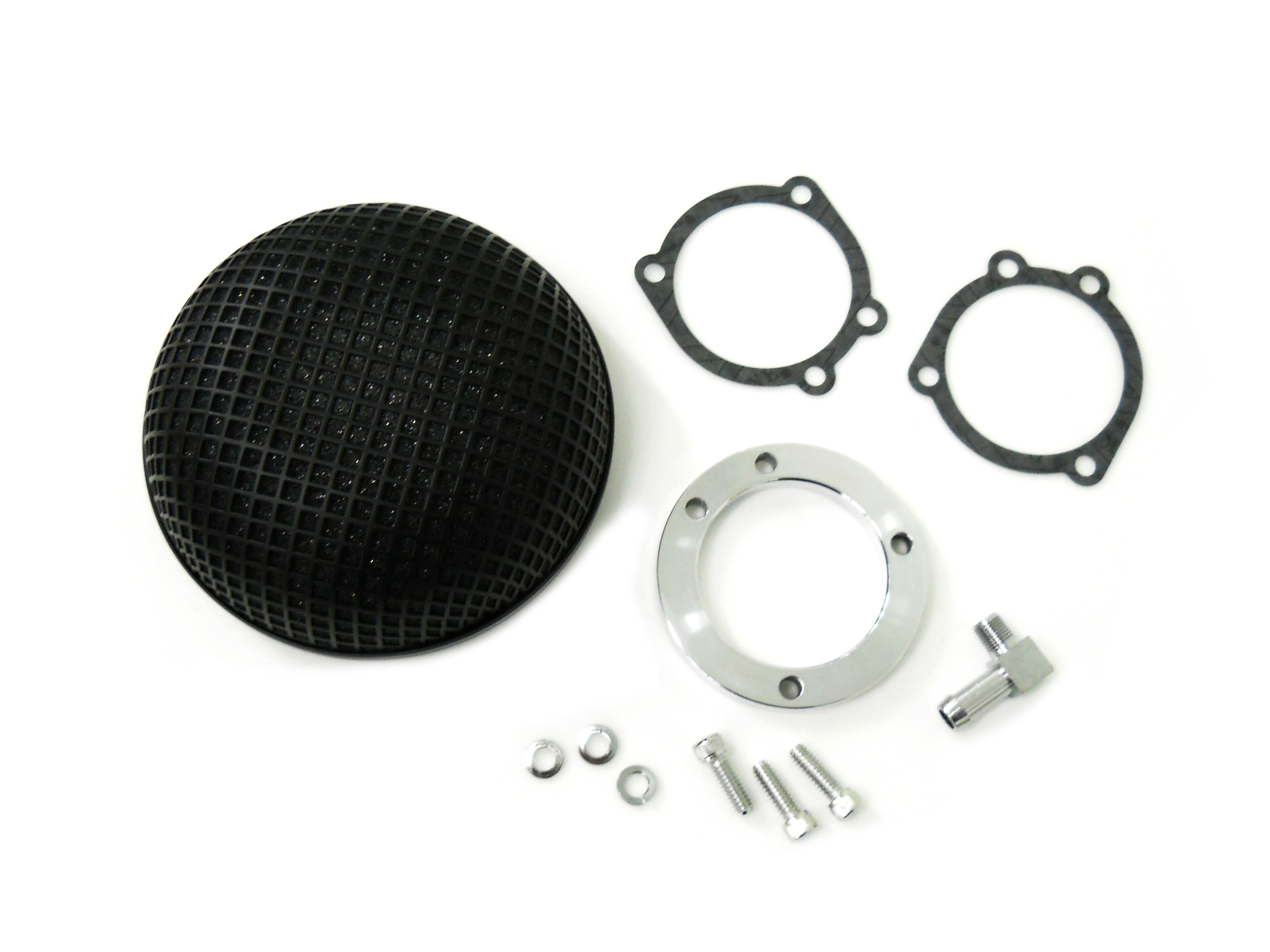 Round Mesh Air Cleaner Black - Click Image to Close