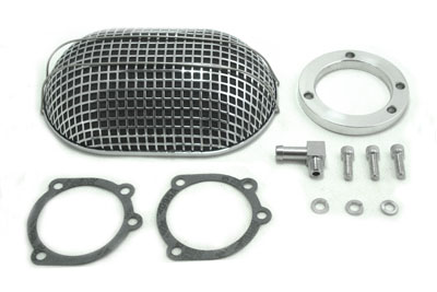Chrome Oval Mesh Air Cleaner - Click Image to Close