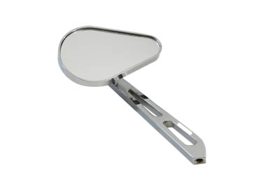 Tear Drop Mirror Chrome with Billet Slotted Stem - Click Image to Close