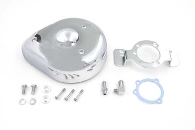 Tear Drop Air Cleaner Kit Smooth Chrome - Click Image to Close