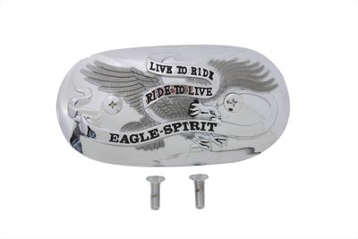 Eagle Spirit Oval Chrome Air Cleaner Insert - Click Image to Close