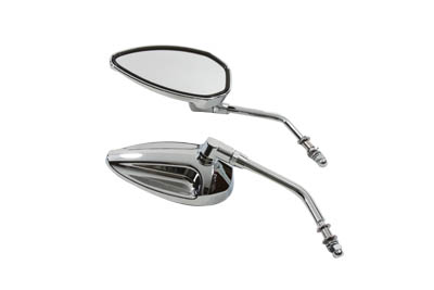Crossback Oval Mirror Set with Steel Stems